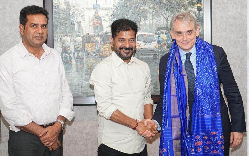 حیدرآباد کوعالمی اختراعی مرکز کے طور پر ترقی دینے کیلیے جرمن سے ریونت ریڈی نے طلب کیا تعاون